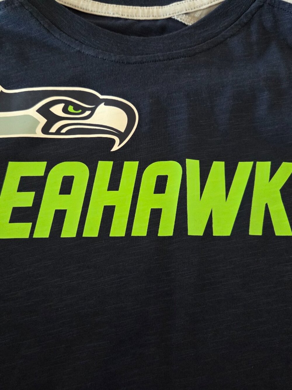 Seattle Seahawks Nike Heathered College Navy/Heathered Gray Color Block in like